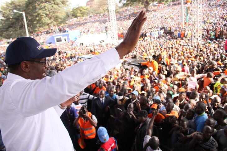 Opposition leader Raila Odinga has been moving around the country calling on his foot soldiers to turn up in large numbers during the anti-government protests.