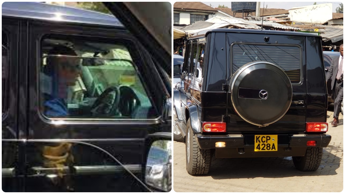 President Uhuru drives himself to popular market for lunch in KSh 30 million car
