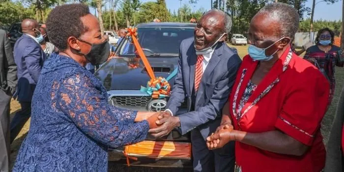 The deputy president's wife gifted her former teacher a luxurious car. Photo: Rachel Ruto.