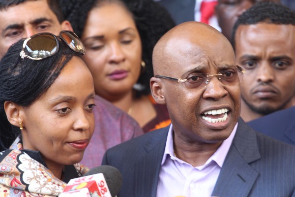 ODM presidential ticket contender Jimmy Wanjigi has heaped praises on his wife Irene Nzisa for standing with him after the 2017 General Elections.