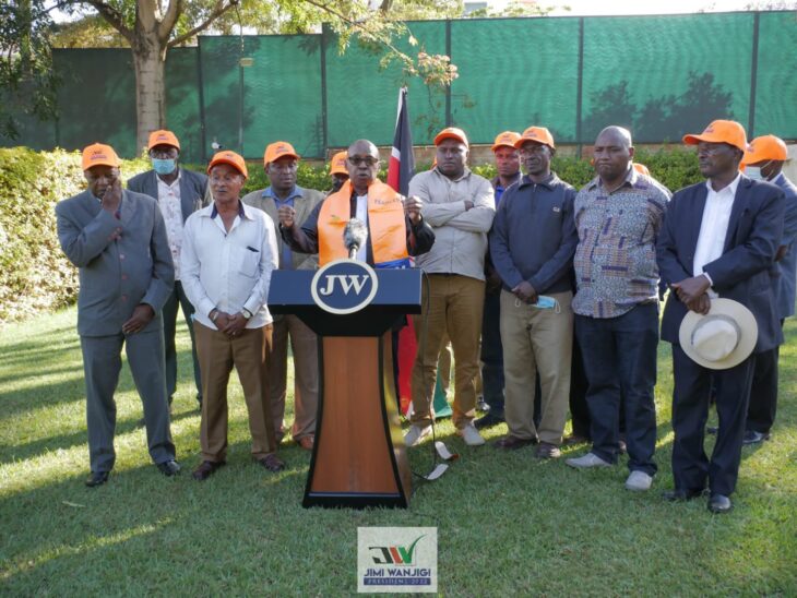 Presidential candidate Jimmy Wanjigi unveiled his 2022 manifesto on Thursday, November 11.