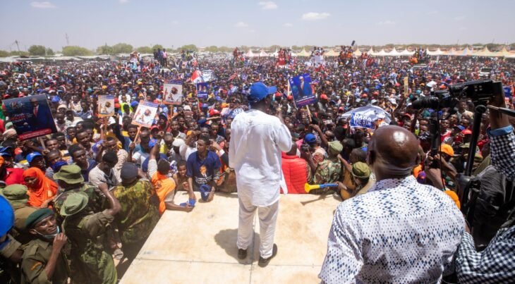 Raila Odinga uses feared madoadoa word while campaigning in Wajir 