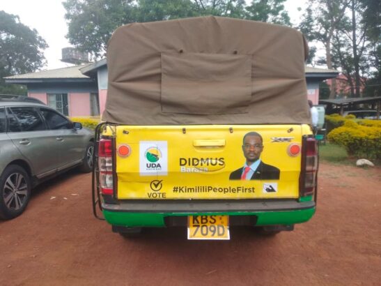 Kimilili MP Didmus Barasa has found himself in trouble after he allegedly stole a government of Kenya vehicle he intends to use in drumming up his re-election bid.