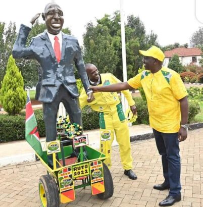 The dreams of a Nakuru artist who made the sculpture of the Kenya Kwanza alliance presidential flag bearer William Ruto has finally paid off 11 days since it started.