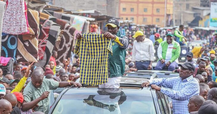 On Monday, July 18, Deputy President William Ruto took the Kenya Kwanza Alliance presidential campaigns in Gikomba market, Nairobi County.