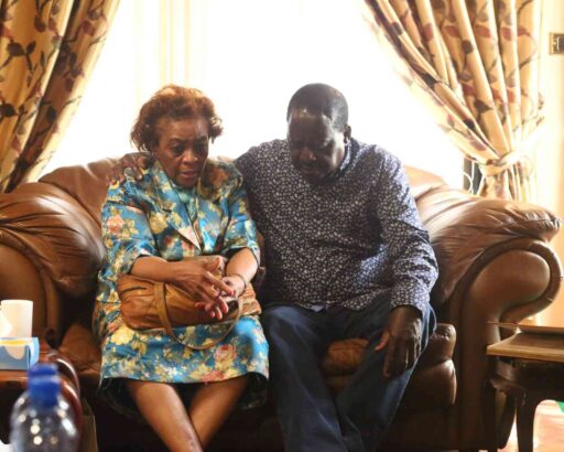 Former Prime Minister Raila Odinga on Wednesday, January 25, visited the home of former CS George Magoha to condole with the family for their loss.