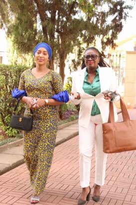 Nominated Senator Gloria Orwoba on Tuesday, February 14, matched in the senate wearing a pair of blood-stained trouser.